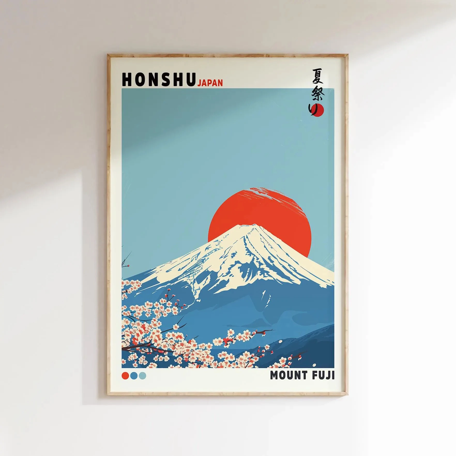1 Wave Landscape Japanese Wall Art Poster Mount Fuji Sunrise Wave Canvas Print For Modern Living Room Home Decor  Poster Canvas