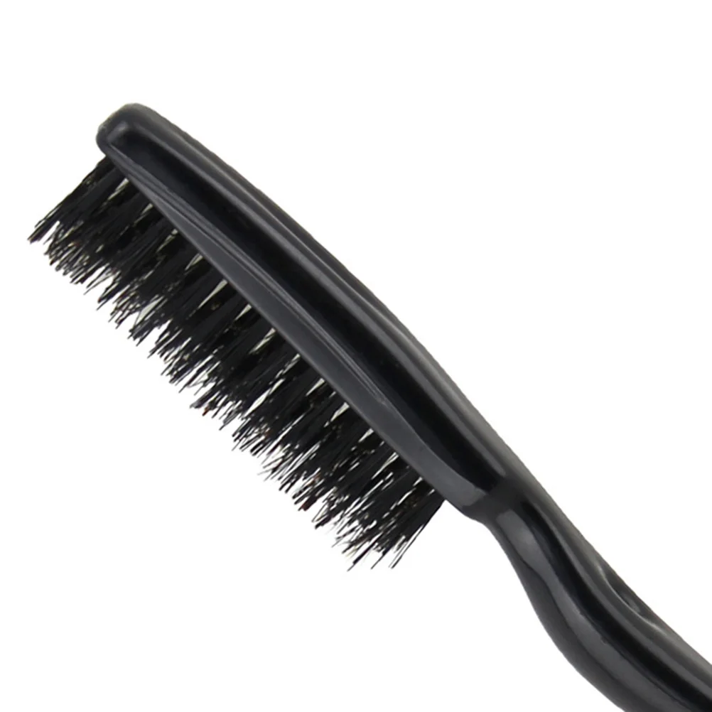 

Black Three Row Boar Bristle Hair Styling Hair Comb Ergonomic Handle Soft Touch Professional Hairbrush