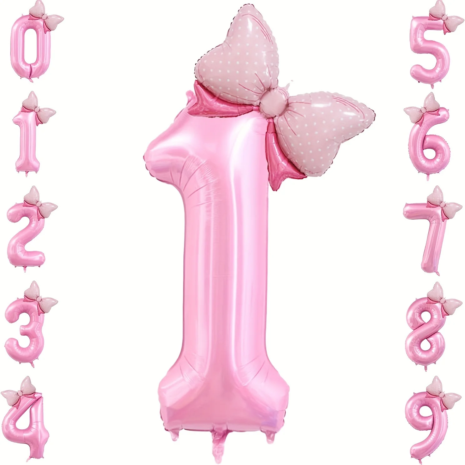40-Zoll-Geburtstagsballons mit großer Zahl, neue Mädchen-Prinzessin-Geburtstags-Rosa-Bownot-Luftballons, Hochzeit, Party, Dekoration, Babyparty-Zubehör