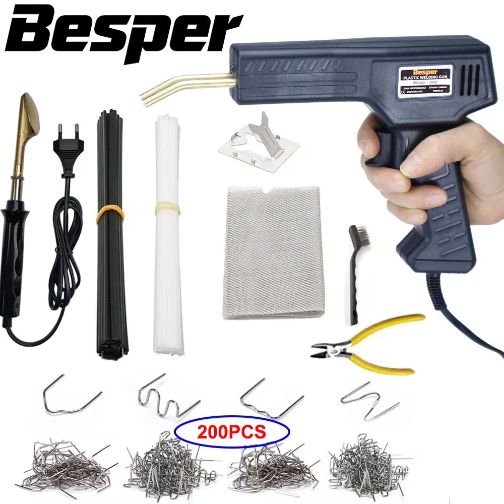 50W Plastic Lasser 1000-200PCS Hot Nietmachine Plastic Reparatieset, Plastic Bumper Soldeerbout 2-in-1 Voor Auto Bumper Crack Reparatie