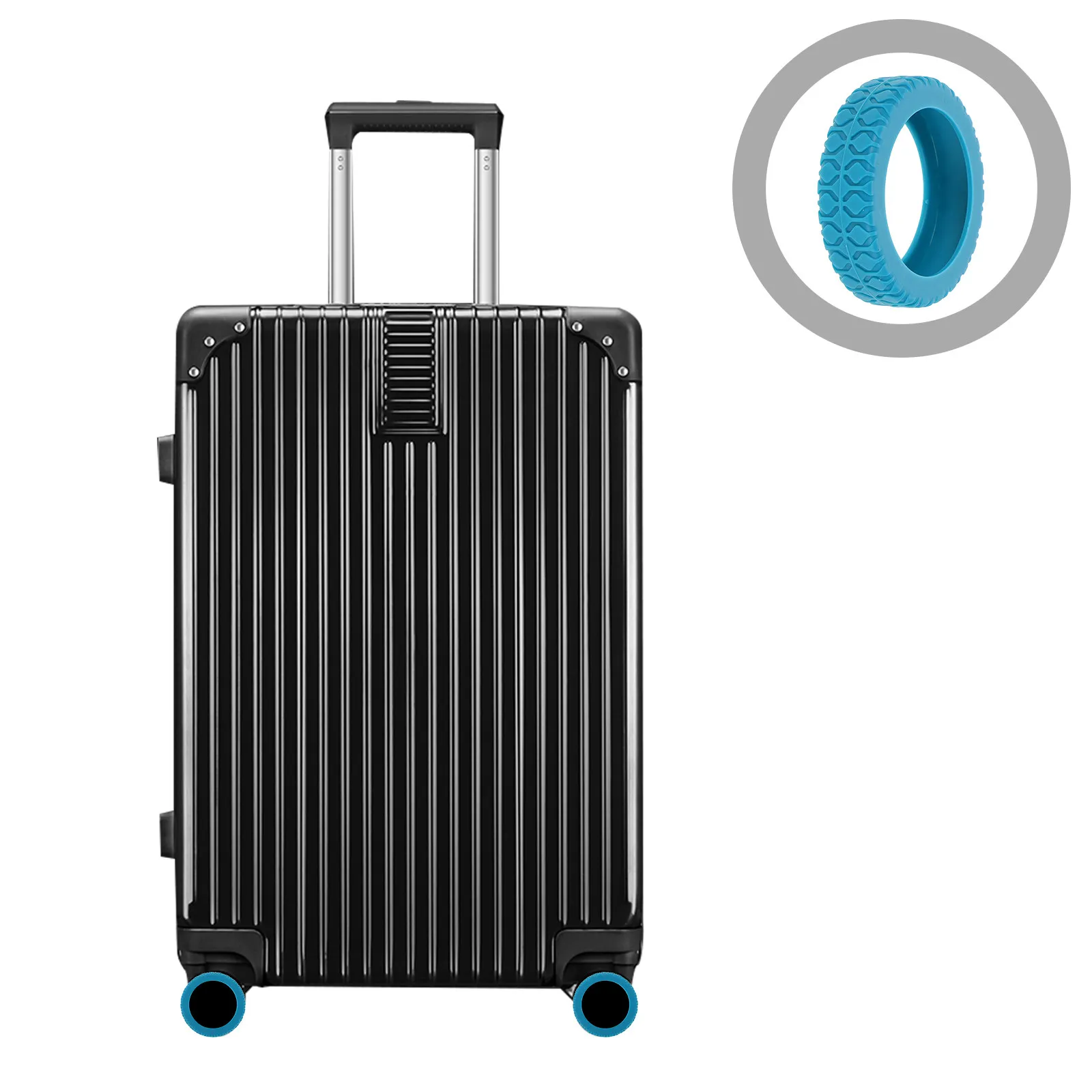 

8 шт. защитных накладок на колеса для чемоданов, силиконовые чехлы для колес, аксессуары для путешествий, амортизация, шумопоглощение, антискользящие