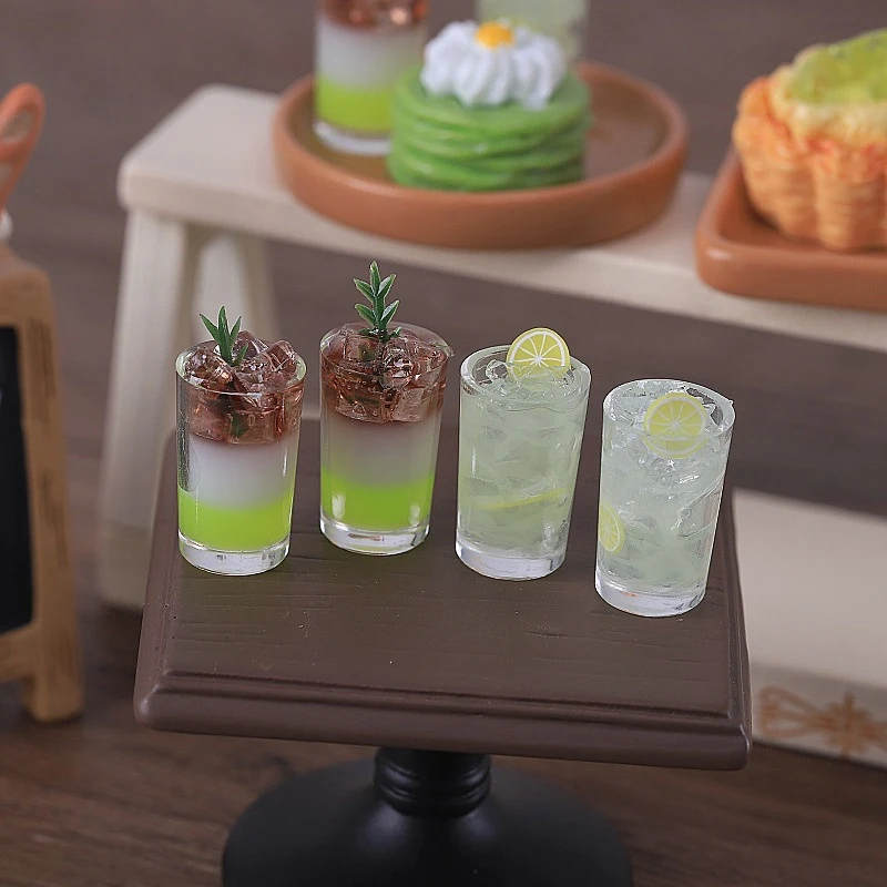 2 ชิ้น/ถุง Miniature ของเล่นเครื่องดื่มน้ําแข็ง Micro Landscape เครื่องประดับตุ๊กตาของเล่นอุปกรณ์เสริมบ้านตุ๊กตาตกแต่งห้องครัวเด็กของขวัญ