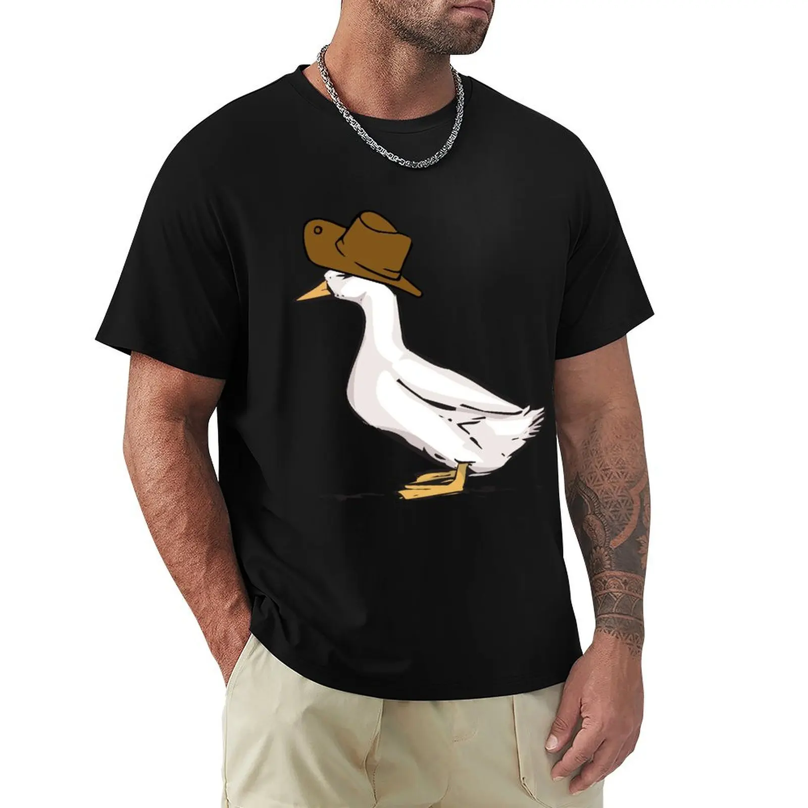 

Cowboy duck T-Shirt hippie clothes man clothes slim fit t shirts for men