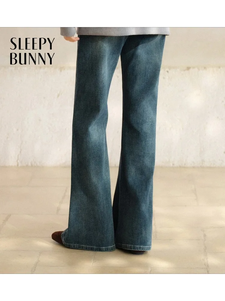 

Retro High-Waist Flared Jeans for Women Lady Stretch Denim Pants Slim Bell-Bottom Style Casual Vintage Trousers Fashion Outfits