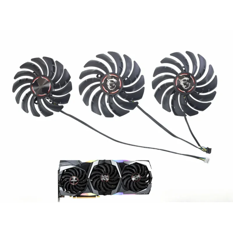 PLD09210B12HH PLD10010B12HH DC12V Graphics Card Fan for MSI RTX 2080 2080Ti 2080 2070 SUPER GAMING X TRIO Video Card Cooling Fan
