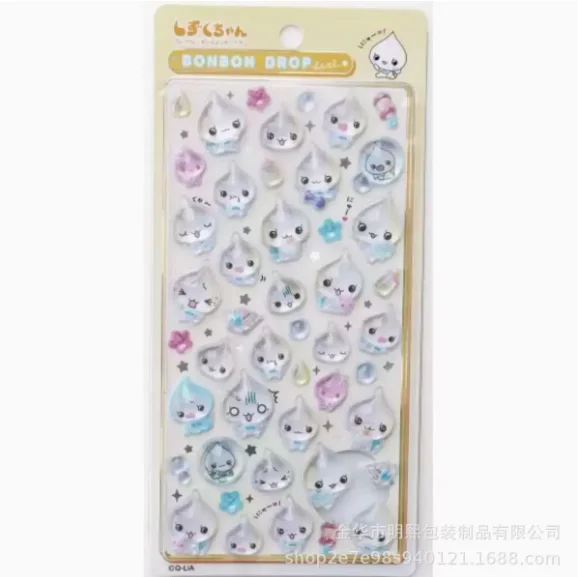 Não original pequena gota de água 3d adesivos de cristal bonito pó espumante gota de chuva senhor cristal gota cola diy adesivos decorativos