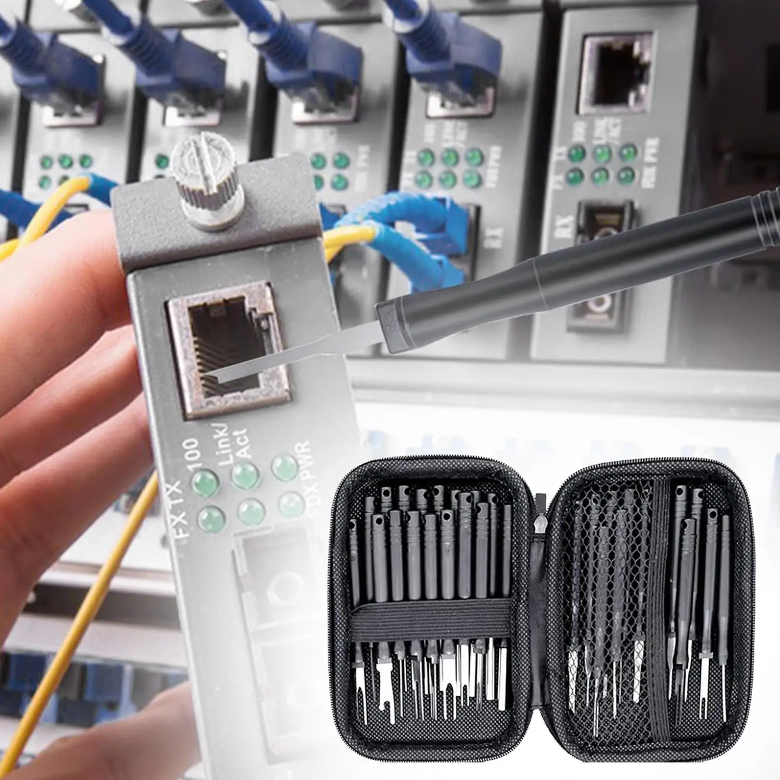 

Universal Wire Pin Connector Removal Tool 30Pcs Terminal Release Extractor Set Professional Wiring Disassembly VehicleElectrical