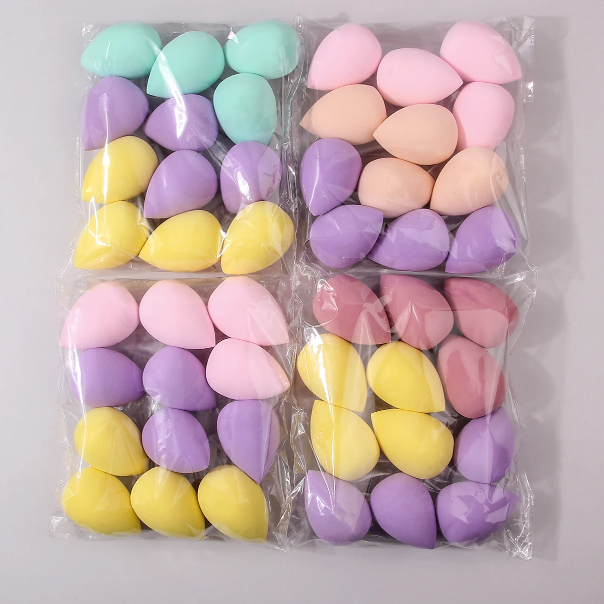 

48 PCS in 4 bags Makeup Sponges, Multicolor Makeup Sponge For Foundation Blending, Liquid/Cream/Powder Seamless Smooth