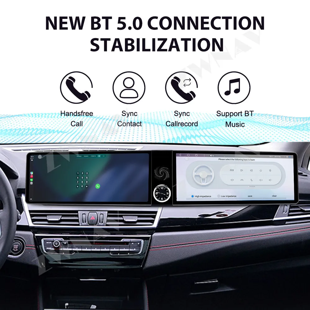 Para BMW Série 2 Touring 2013-2017 NBT Android 13 Tela Sensível ao Toque HD de 12,3 Polegadas GPS Automotivo Multimídia Acessórios Internos Unidade Pr