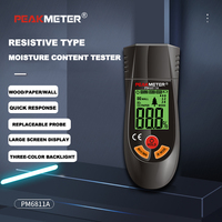 PEAKMETER PM6811A Hand-held Wood Moisture Tester 4 type tree test Paper and Wall test Max Min value measurement