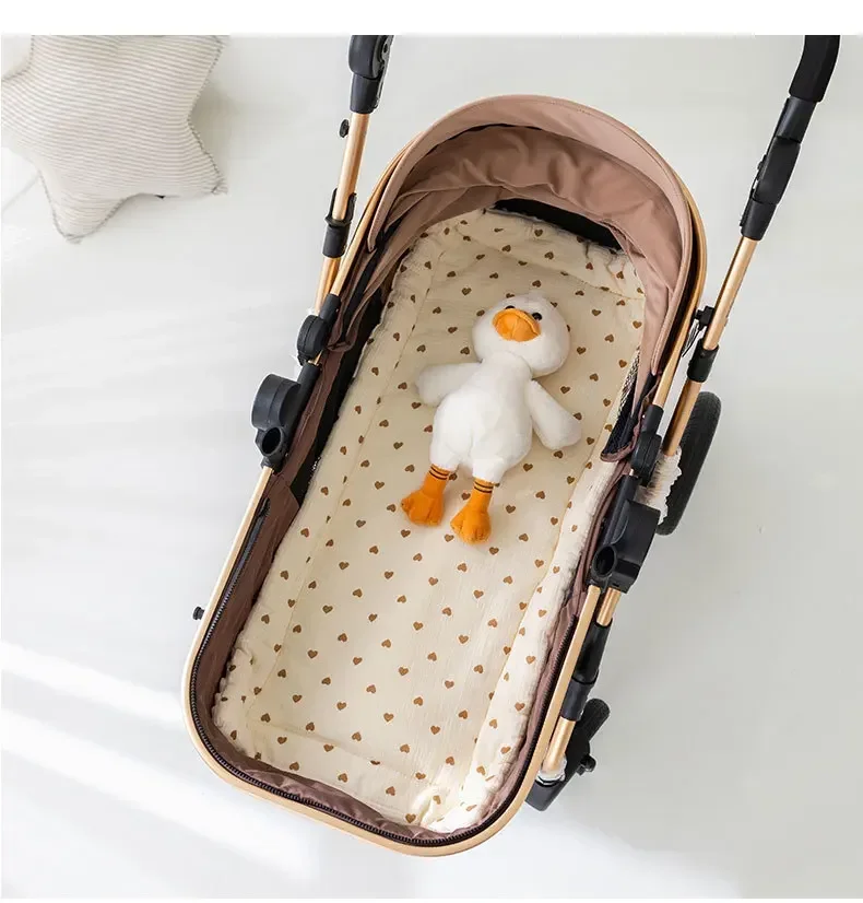 Weiches und bequemes Baby Walking Dickes Cartoon Bär Kinderwagen Kissen Baumwolle Schultergurt Kinderwagen Kissen – Detail 11