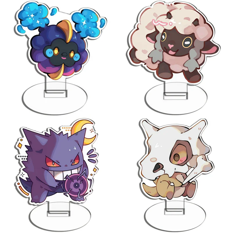 Standing Sign Bulbasaur Ampharos Noivern Meowth Porygon Anime Game Fans Gifts Recycled Acrylic Desktop Decoration Ornament Toys