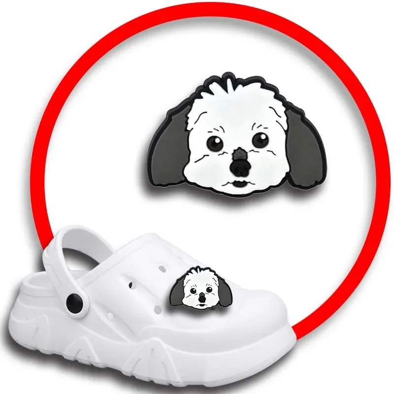 Breloques de chaussures de chien pour Crocs, sandales, sabots pour femmes, épingles à chaussures, accessoires de décorations de chaussures, insignes pour hommes, garçons, filles, enfants, nouveau