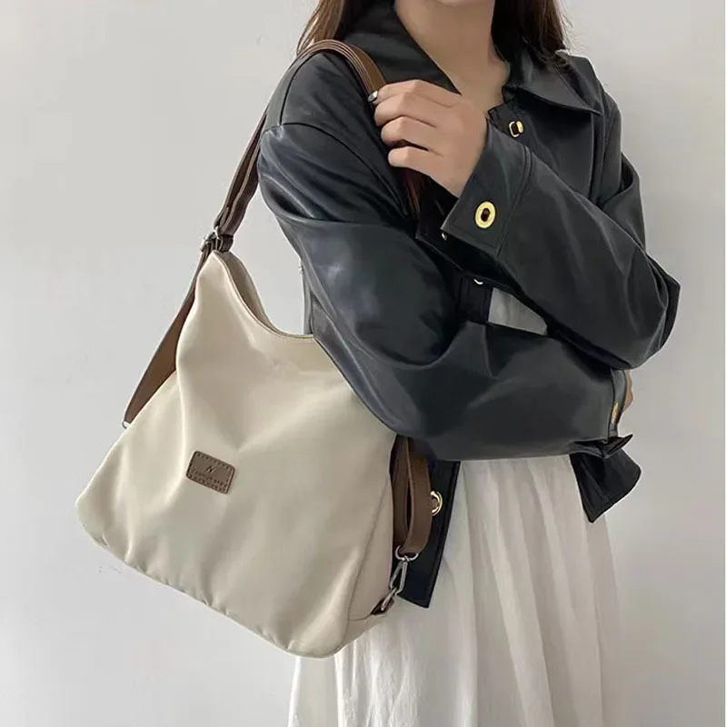 Tote Bags Women\'s New Canvas Bags Niche Korean Style Temperament Solid Color Leisure Versatile High Capacity Trend Shoulder Bags