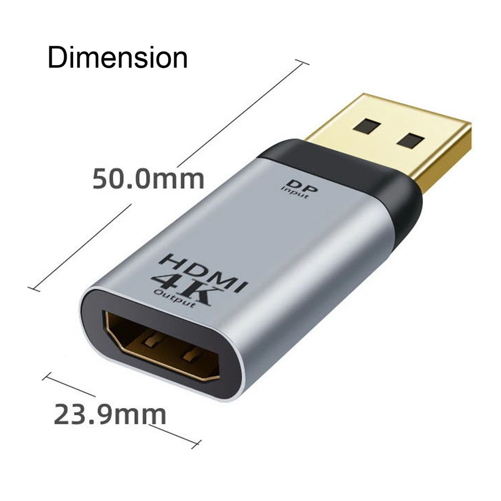 DisplayPort DP Source to HDTV Sink Displays 4K@60hz Ultra HD Converter Adapter for Laptop HDTV