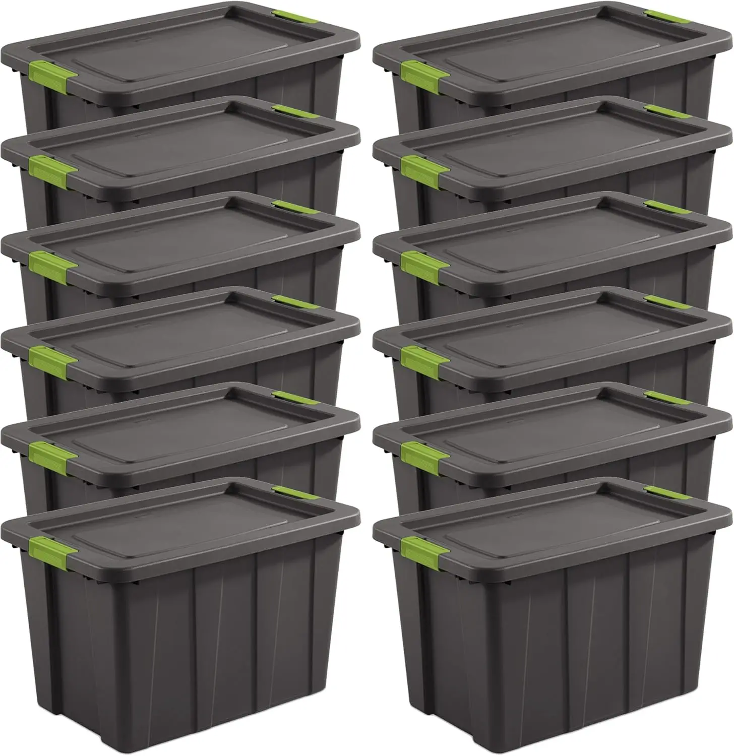 15273V04 Tuff1 Latching 30 Gallon Plastic Stackable Temperature & Impact Resistant Storage Tote Container Bin with Lid