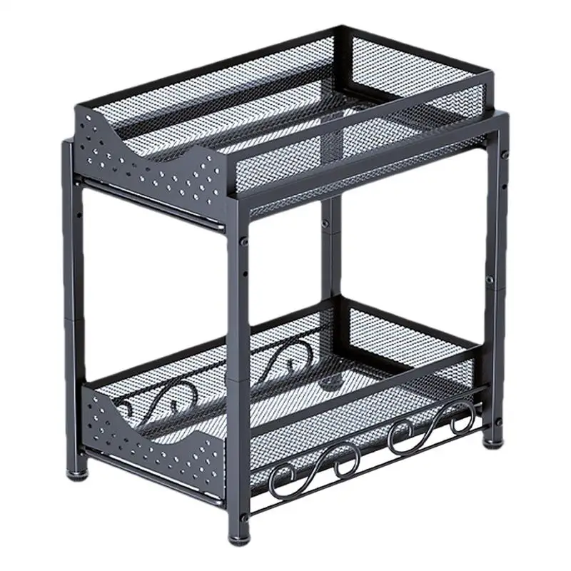 Pull Out Shelf For Kitchen Cabinets Storage Shelf With Sliding Basket Pull Out Cabinet Organizer Stackable 2 Tier Organizer