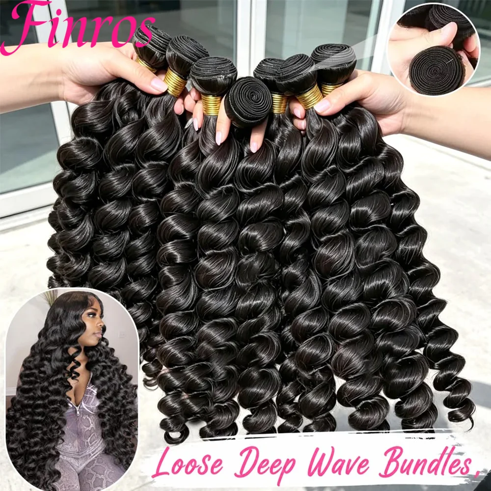 12A Raw Brazilian Loose Deep Wave Human Hair Bundles 30 Inch Virgin Remy Hair Extension For Women Sew In Quick Weave Bundle