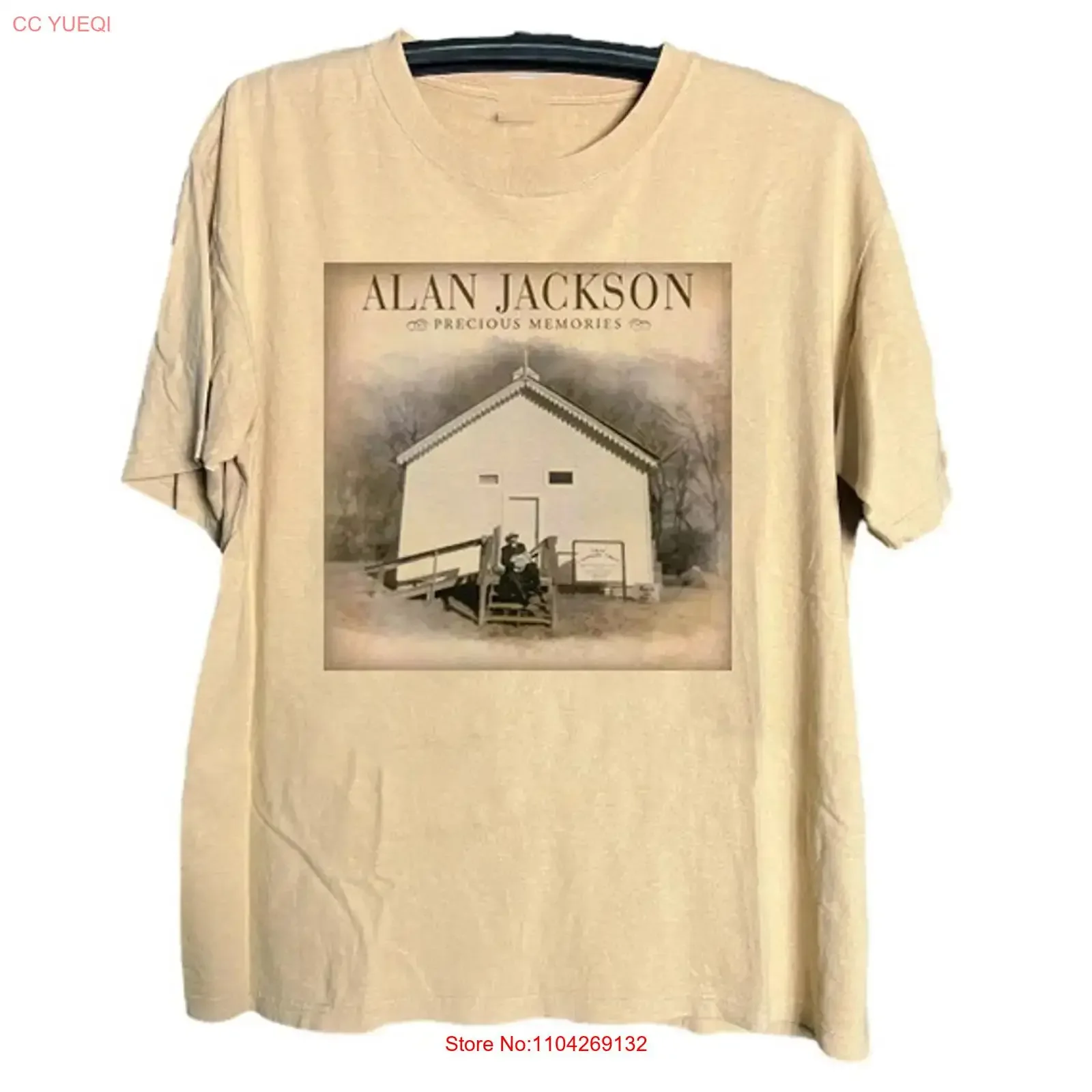 Alan Jackson Precious Memories Cotton Sand Color T Shirt Full Size S 5XL vintage Washed streetwear fashion Stretched Versatile