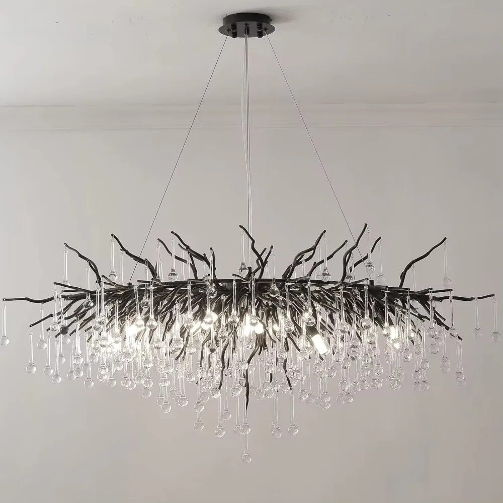 Modern Gold Crystal Ceiling Chandeliers For Dining Living Room Bedroom Luxury Tree Branch Chandelier Pendant Light Decor Lustre