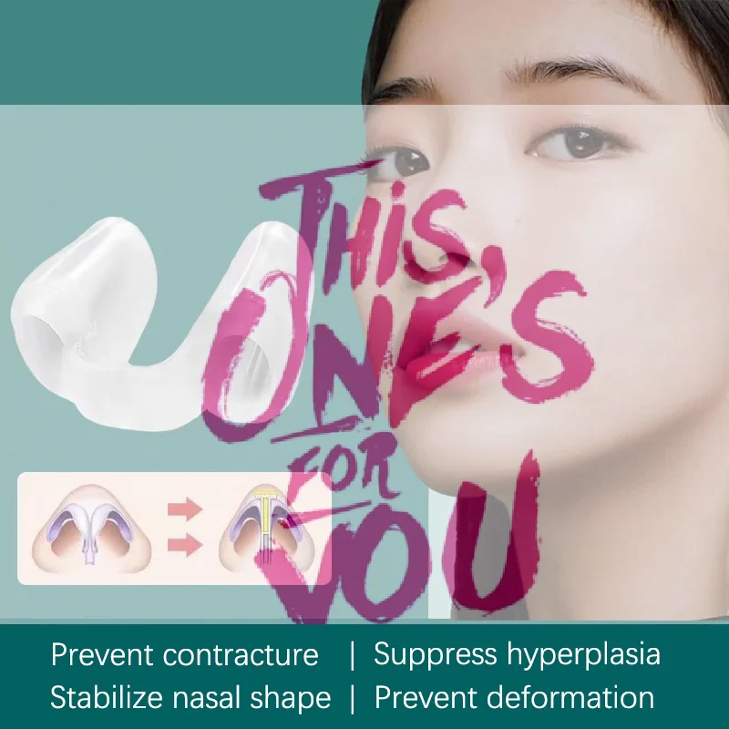 1 Pieza de Soporte Nasal de Silicona para Rinoplastia, Molde de Modelado Postoperatorio, Corrector de Nariz Torcida, Fijador de Aleta Nasal, Clip de Belleza para la Nariz