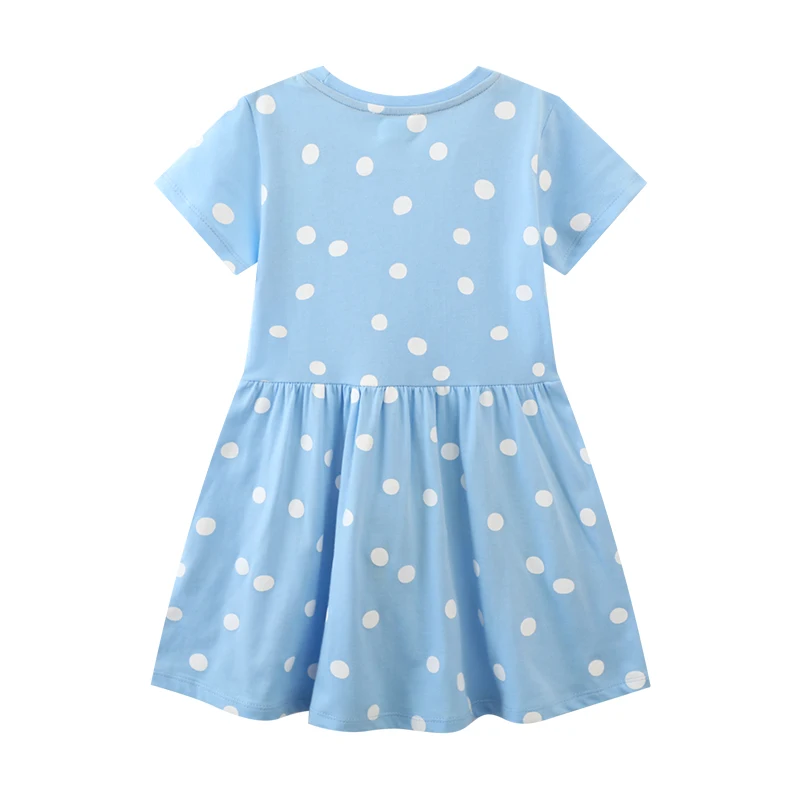 Little maven Summer 2026 New Kids Clothes Children's Clothing Cartoon Beetles Flowers Dress Cotton Vestidos for Kids 2-7 Years