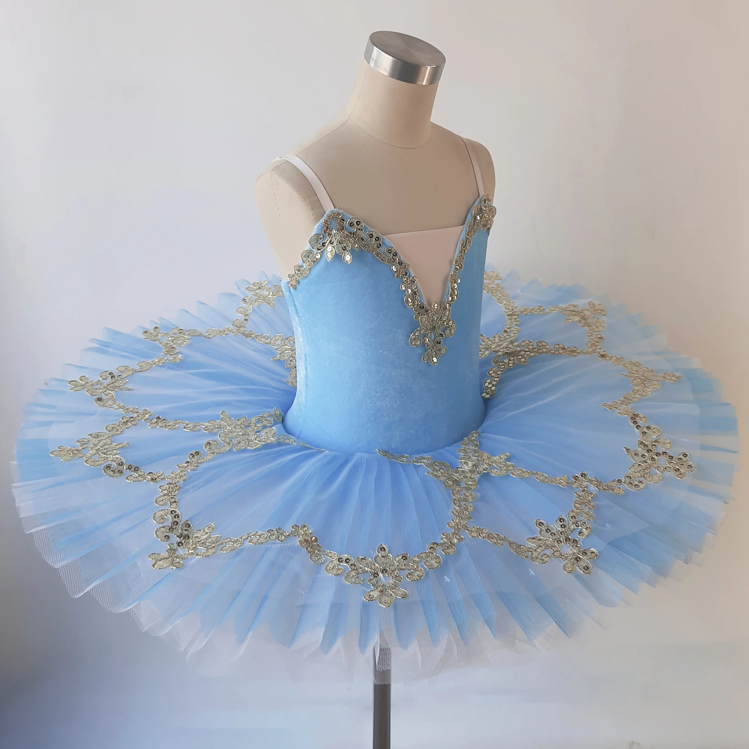 Robe de Ballet bleue pour filles, Costumes Tutu pour enfants, robe de ballerine professionnelle pour Halloween, robe de soirée pour enfants