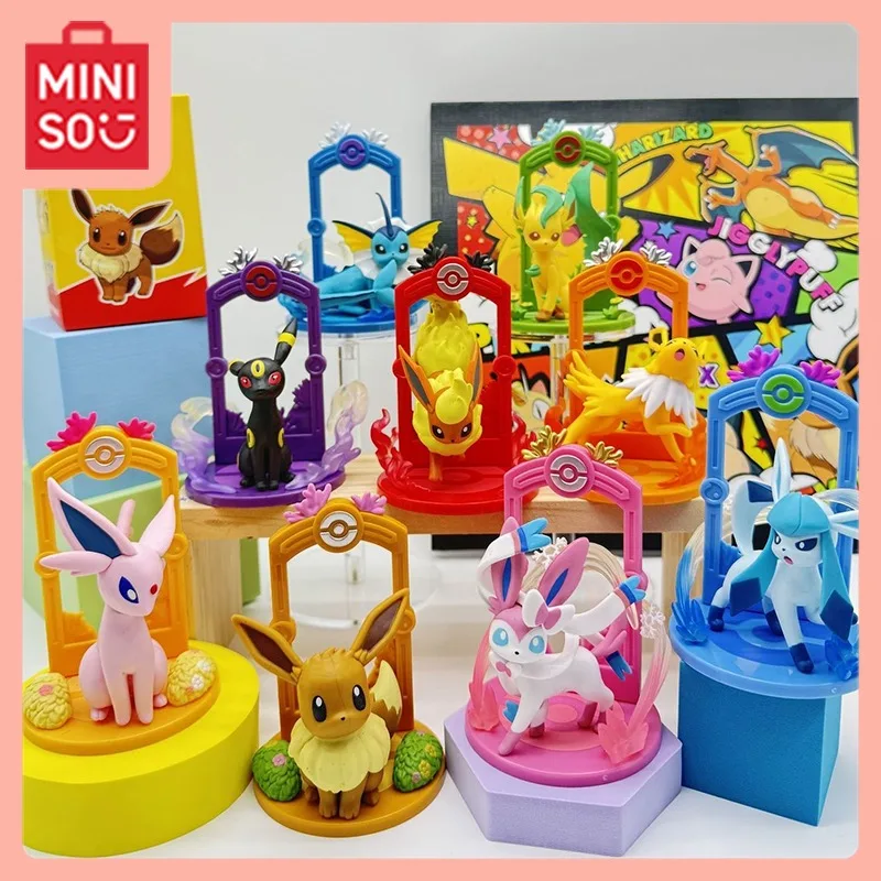 

MINISO Kawaii Pokémon аниме мультфильм Ибрагимович слепая коробка фигурка волшебное сокровище настольный аксессуар кукла Дух домашнего животного