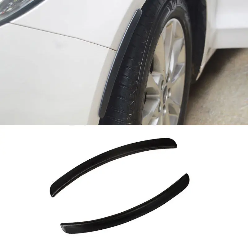 2pcs Rubber Universal Car Wheel Eyebrow Anti-scratch Arch Strip Protection Sticker Fender Vents Anti-collision Decoration Trim 