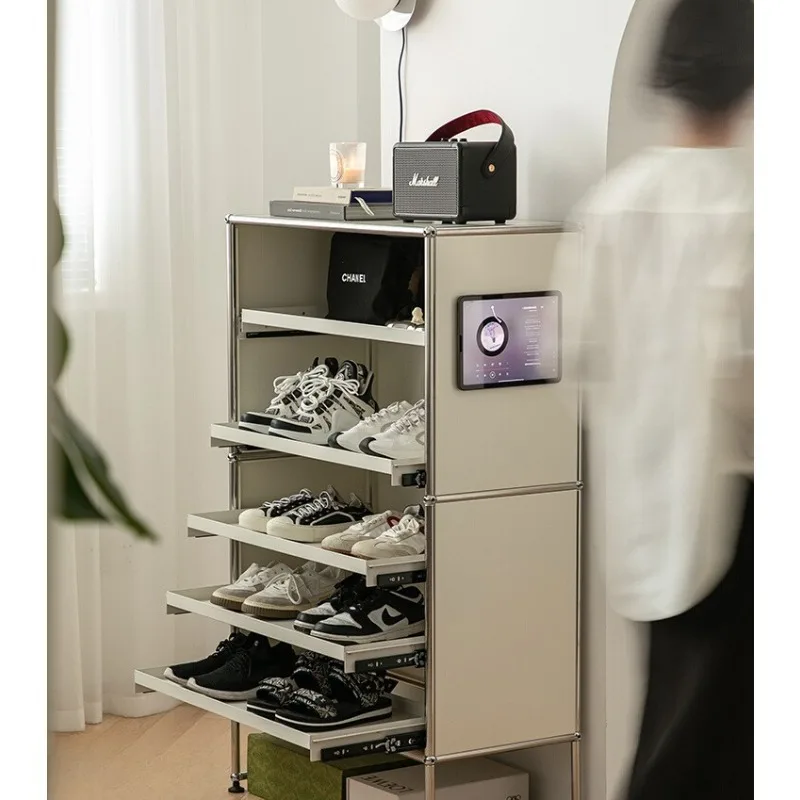 

Vintage Modular Drawer Shoe Cabinet Minimalist Entryway Storage Organizer Home Decor Shoes Storage Organizador De Zapatos