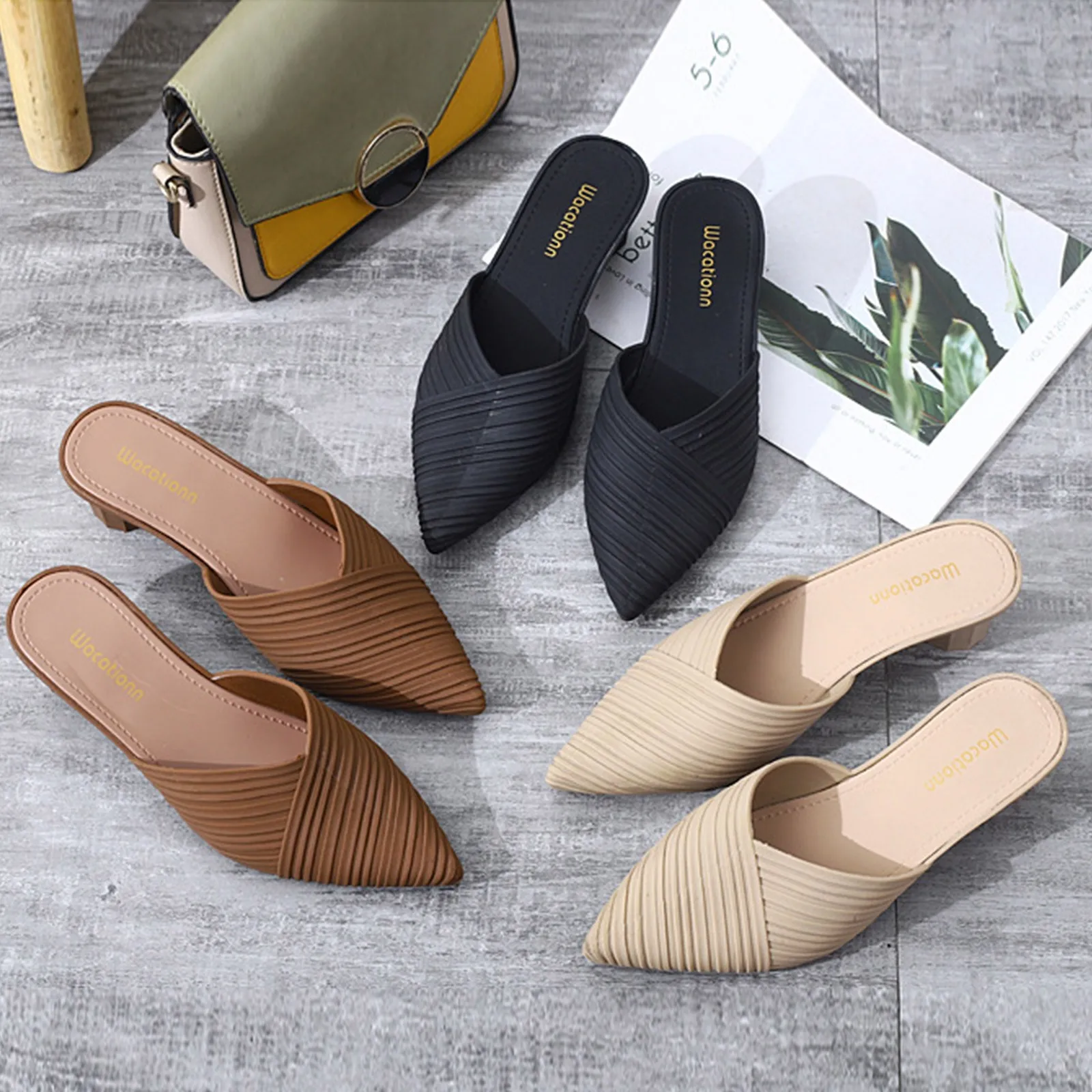 Zapatillas de mujer con estampado de serpiente, mulas con tiras, tacones altos, sandalias, chanclas, diapositivas con punta estrecha, zapatos de fiesta, tobogán de medio arrastre