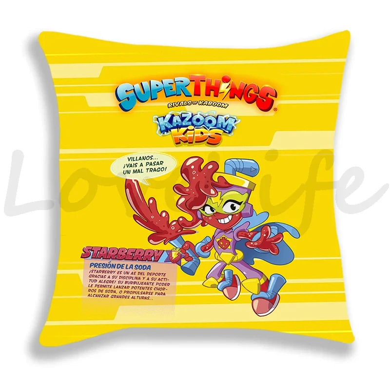 Superzings Series 8 Kazoom Kids Pillow Case Home Decorative Pillowcase Children Game Superthings Pillow Cover Sofa Cushion Cover