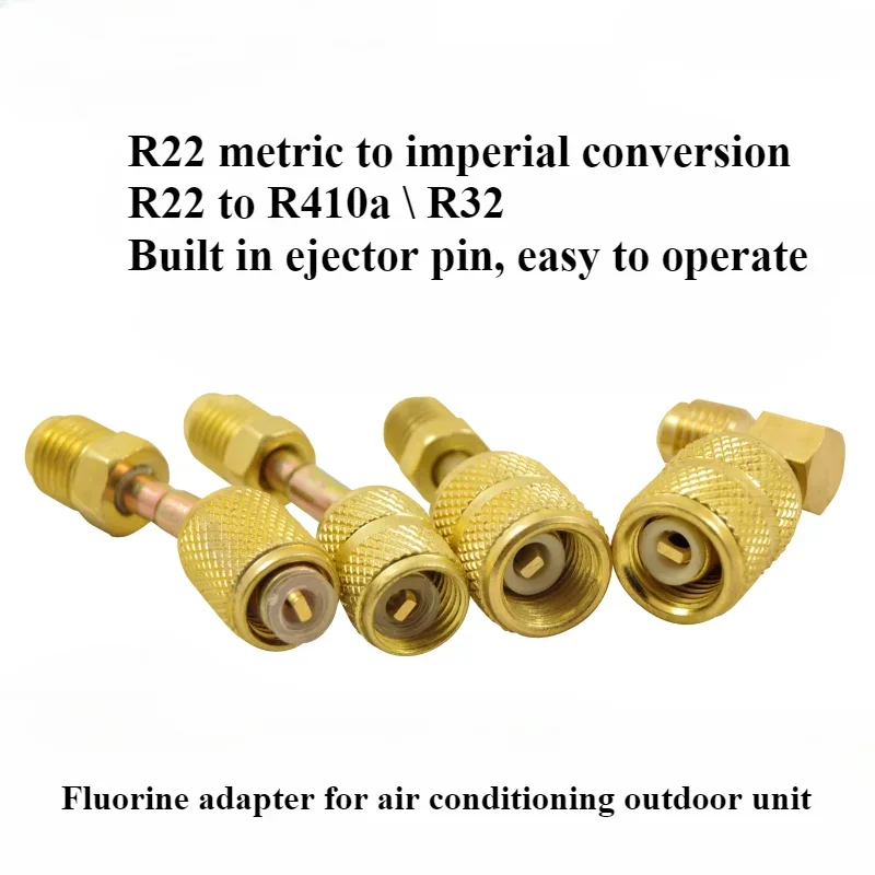 R410 air conditioner fluorine conversion interface R22 connector liquid addition pipe conversion head revolving British adapter