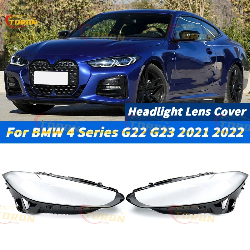 

For BMW 4 Series G22 G23 2021 2022 Car Headlight Lens Cover dust cover for headlights bmw accessories automobil car parts