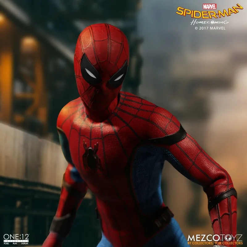 MEZCO オリジナル 1/12 完成品可動式絶妙なフィギュアスパイダーマンホームカミングアニメおもちゃモデルフェスティバルギフト男の子向け