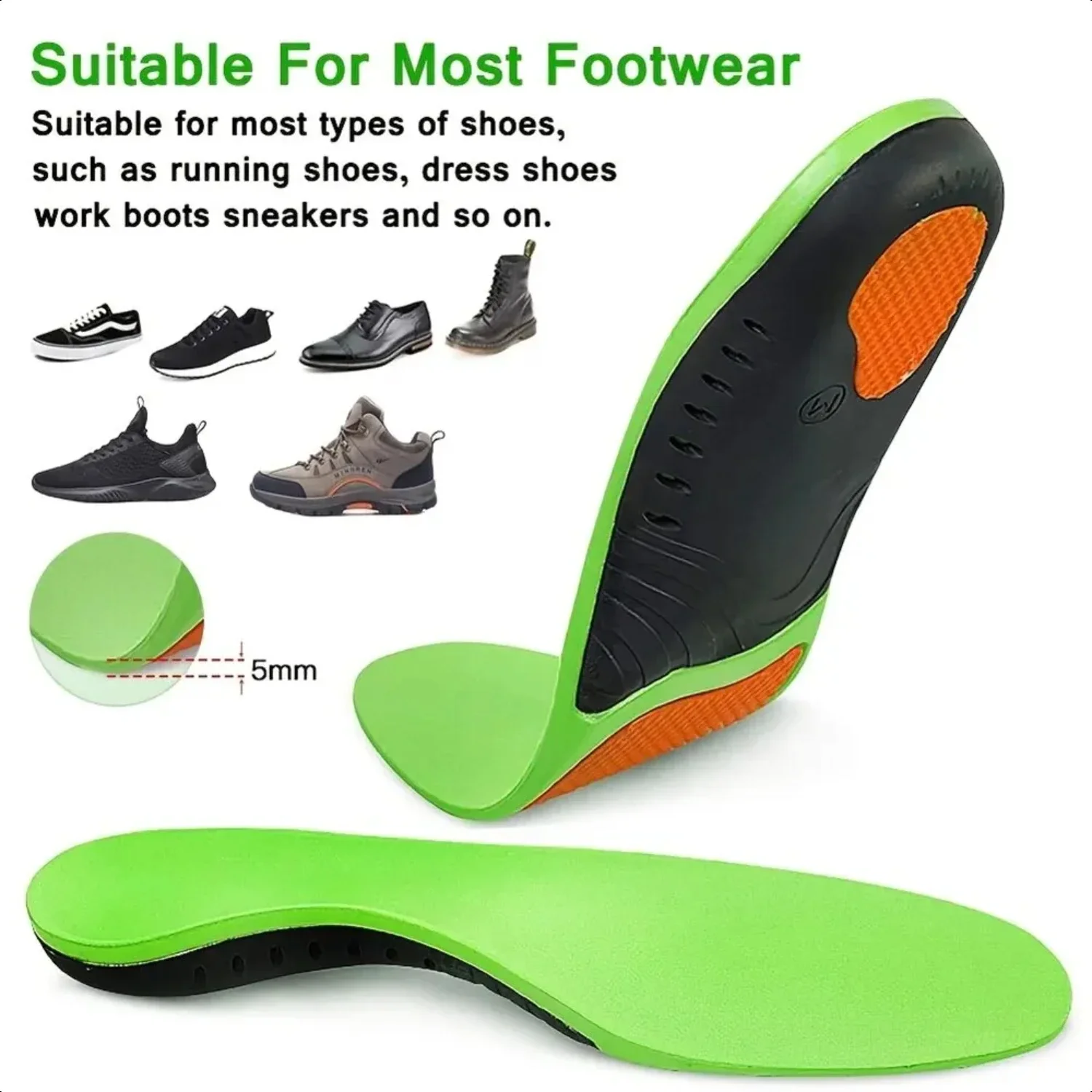 Orthopedic Shoe Insole With X/o Leg Correction And Flat Arch Support  Sports Sole Insoles  Feet Men Women