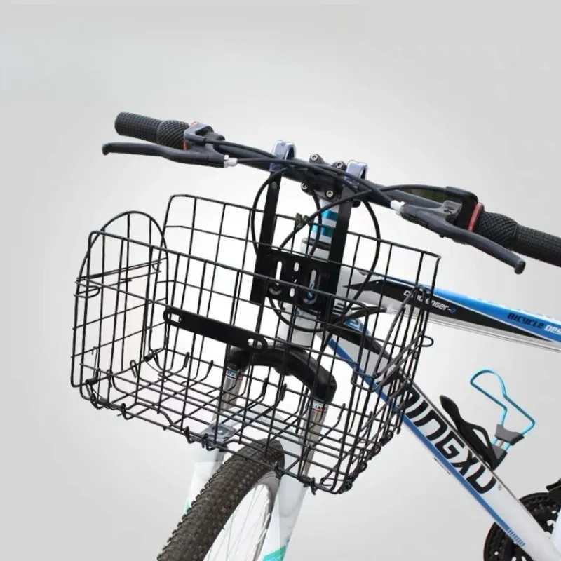 

Прочная складная железная корзина для велосипеда с высокой грузоподъемностью, портативная, для перевозки вещей, велосипедные сумки, аксессуары для велосипедов