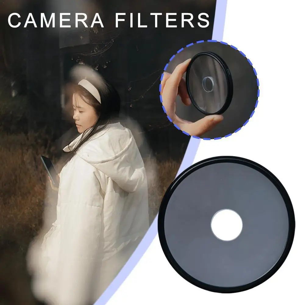 Central Exposure Edge Blur Filter 52-62mm Hollow Foreground Blurring Fuzzy Photography Portrait Shooting Filter For Camera Lens