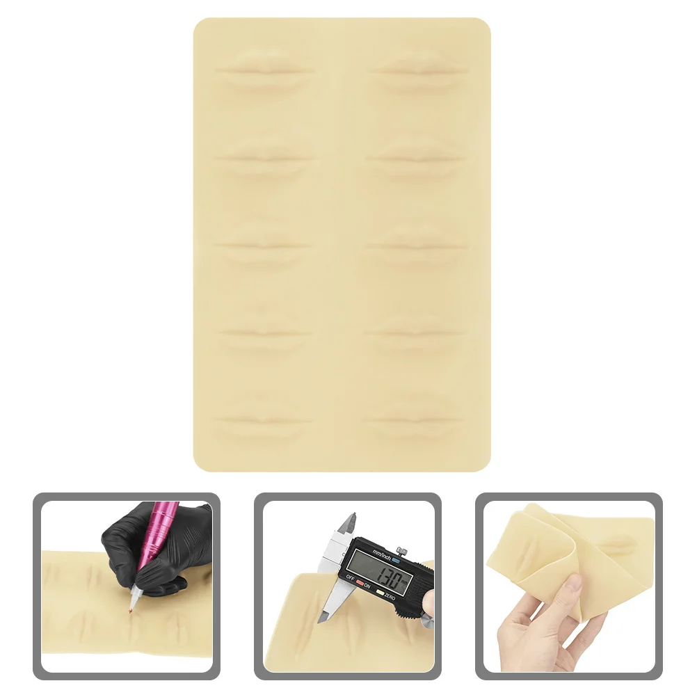

1pc For Fake For Lip Tattooing Double Tattooing Practice Silicone Skin Side Fake Skin Microblading Training Supplies