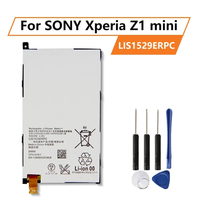 

Replacement Battery For SONY Xperia Z1 mini Xperia Z1 Compact D5503 M51w LIS1529ERPC 2300mAh Rechargeable Phone Battery