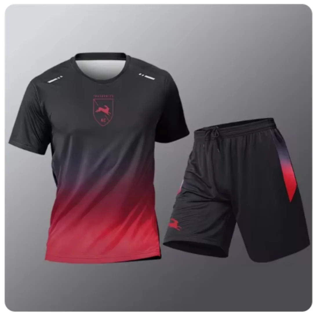 Men Gradient suit Breathable Comfortable Tennis Sport Casual Outdoor Sport Wear Women\'s Badminton T-shirt Loose Running Clothing