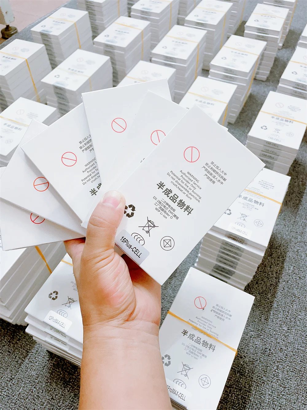 3pcs Battery Cell No Flex Cable for iPhone 15 14 13 12 11 XS Max Replacement Need Soldering BMS Non-Genuine Message Repair Parts