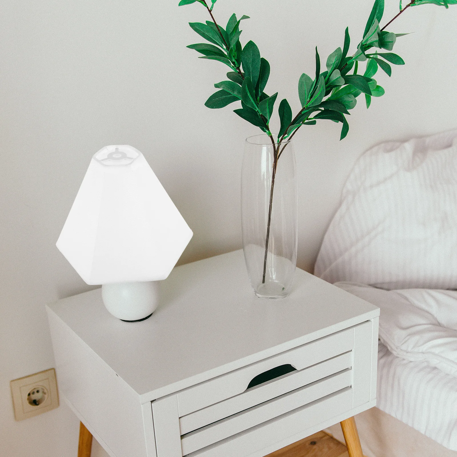 عاكس الضوء من القماش السداسي 6 بوصة غطاء خفيف حديث أبيض لطاولة أرضية مكتب مصباح استبدال الثريا الظل المنزل #3