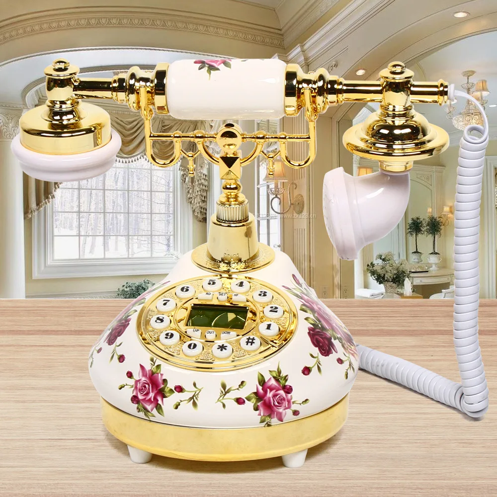 Antique Telephone Fixed Digital Vintage Telephone Classic European Retro Landline Telephone Ringtone