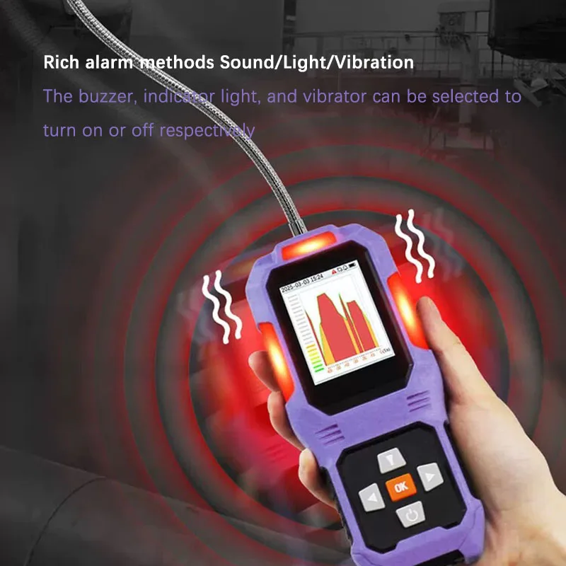 SF6 Gas Leakage Alarm Detector High Precision Sulfur Hexafluoride Tester For Qualitative Leak Detection