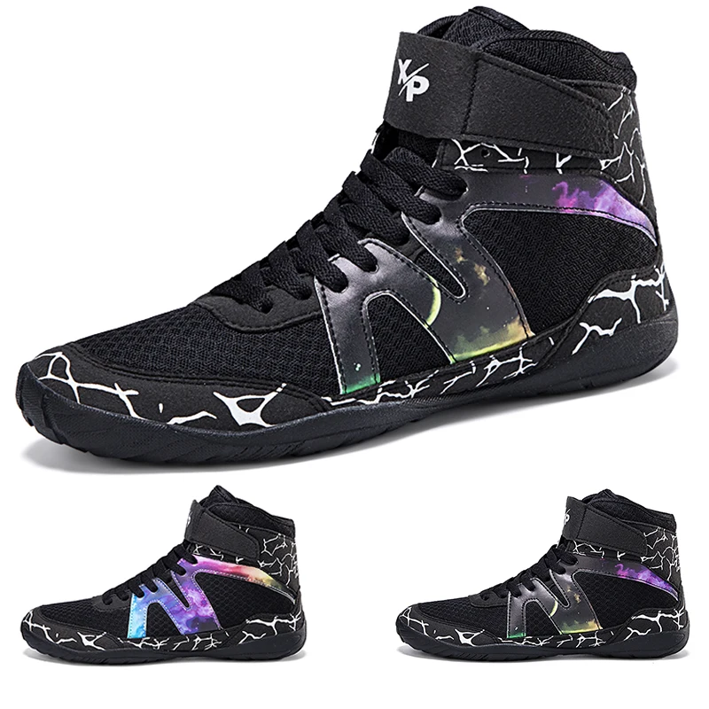 

High-quality professional men's boxing boots, wrestling shoes, combat sports shoes, fitness equipment, training and combat boots