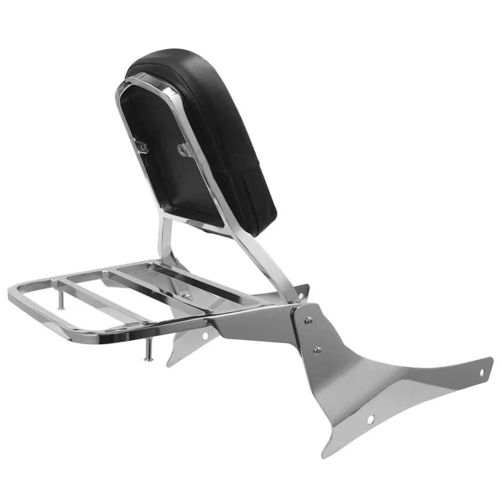 Chrome Motorcycle Rear Sissy Bar Backrest Luggage Rack For Suzuki Volusia VL800 Boulevard M50 C50 2005-2011
