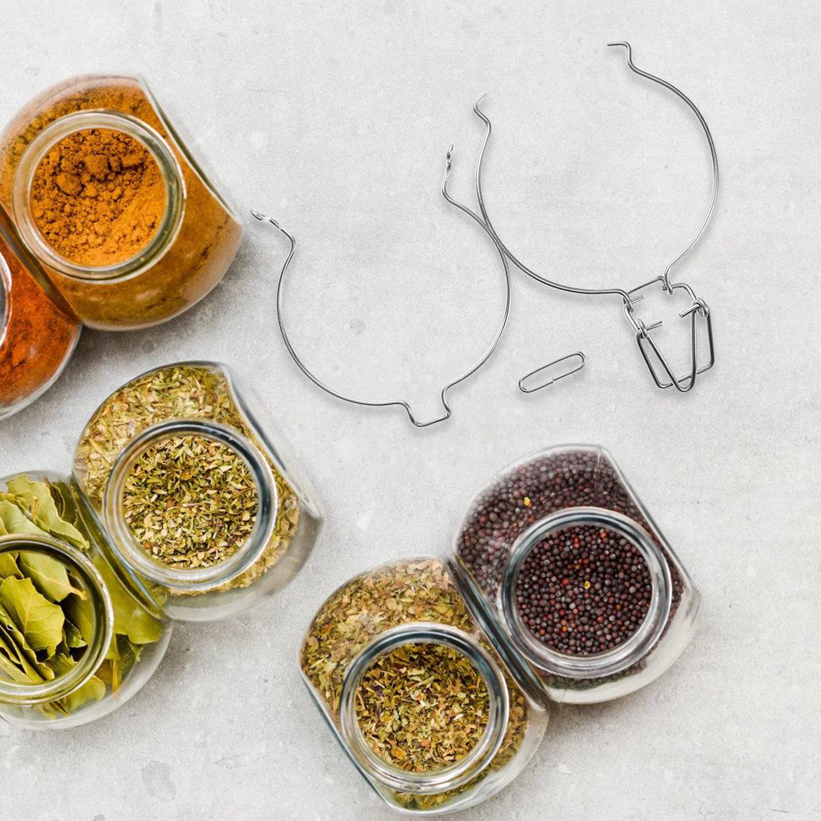 

10Pcs Glass Jar Wire Clamp Sealing Can Wire Buckle Stainless Steel Airtight Lock for Food Preservation Honey Jam