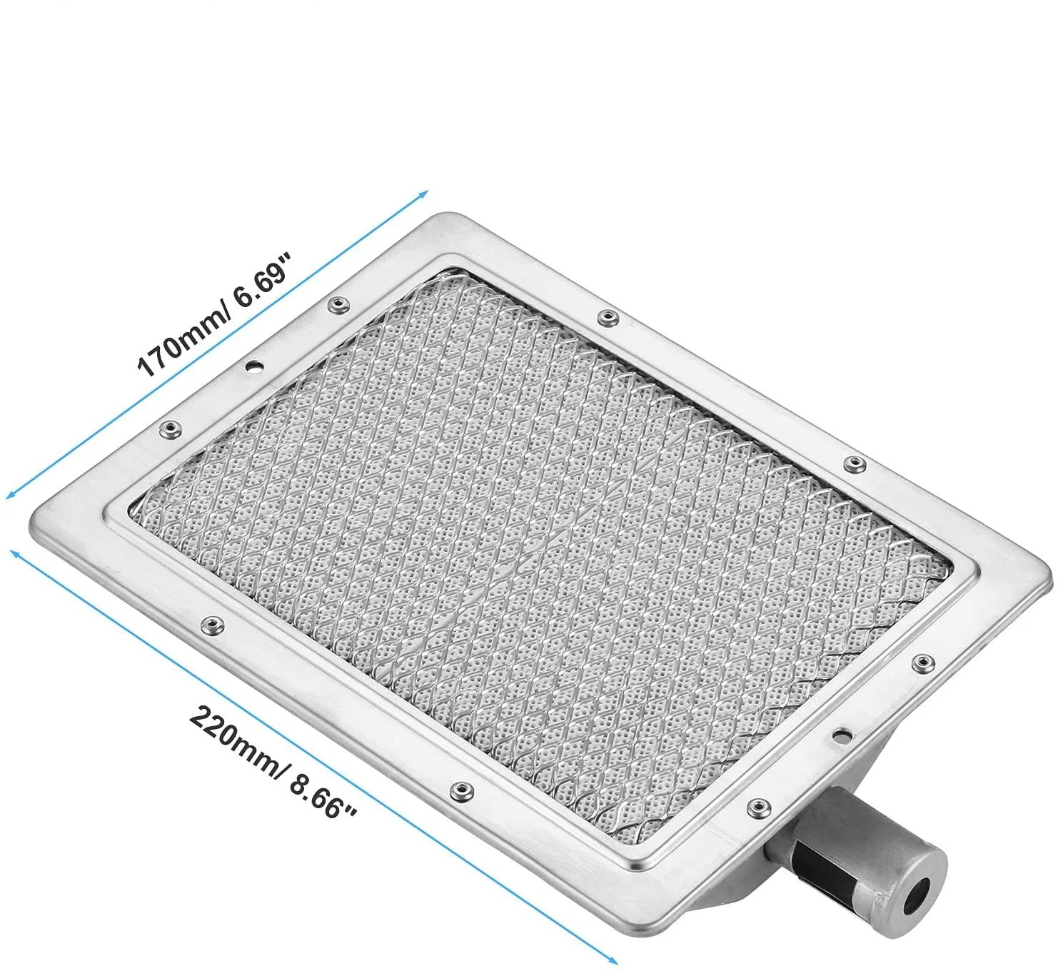 Imagem -06 - Queimador para Churrasco Churrasqueira Fogão de Aquecimento do Infravermelho Distante Aquecedor de Cerâmica Burner 8.66 x 6.69 220x170 mm para Aquecedor Interior ao ar Livre para Churrasco Fogão Grelha