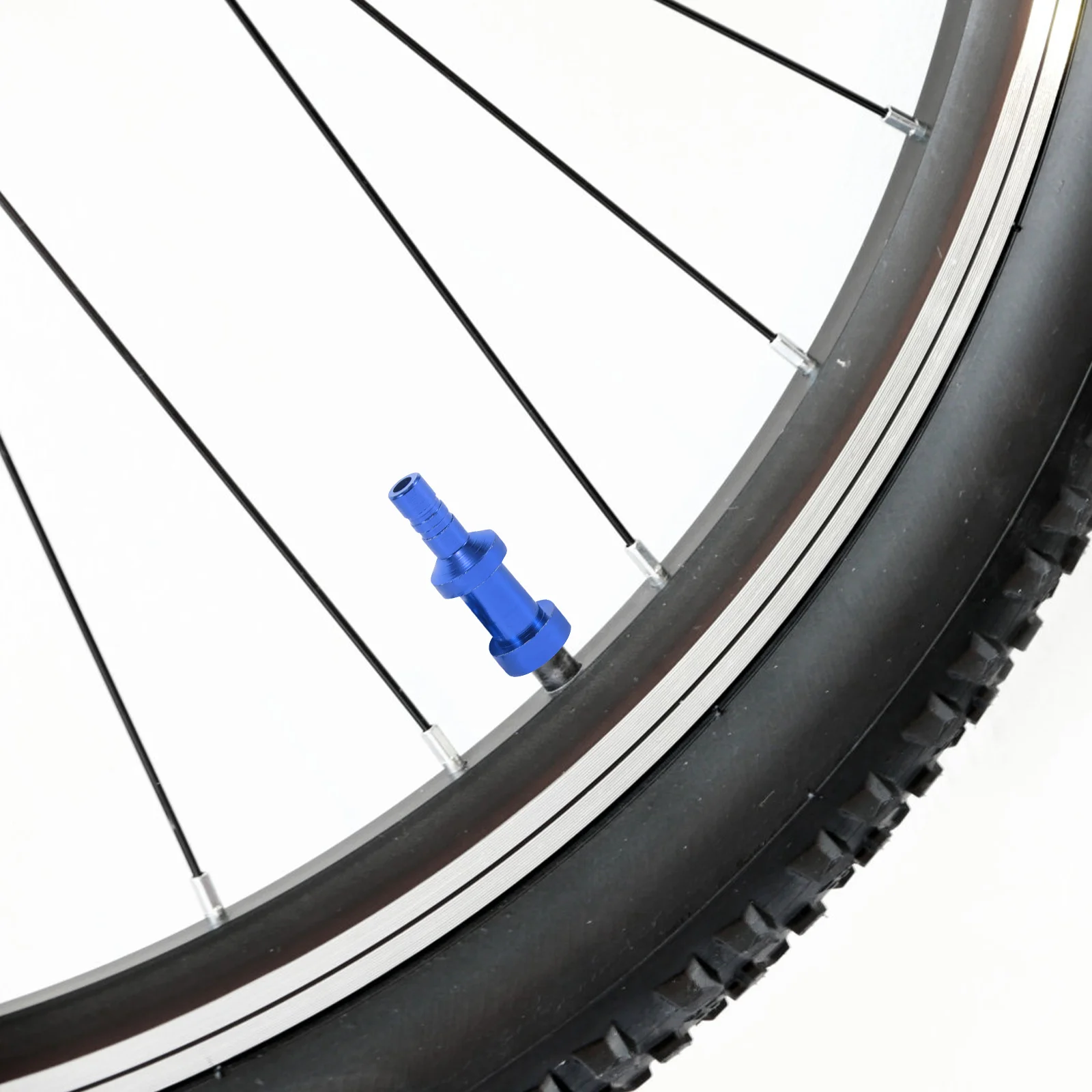 

2 pcs Bike French Nozzle Adapter Aluminum Tubeless Tire Valve Caps Cycling Air Nozzle Bike Tire Valve Stems Replacement Repair